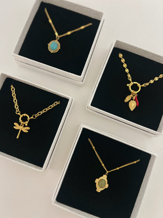 Steel Charm Necklaces