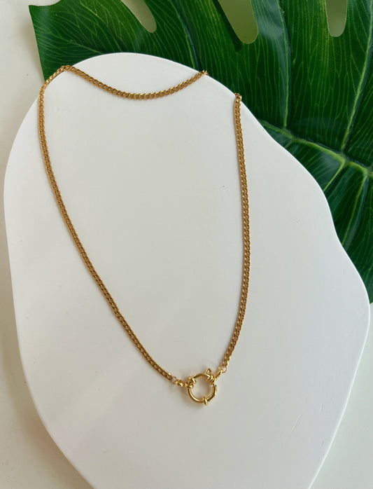 Cuban style chain with clasp