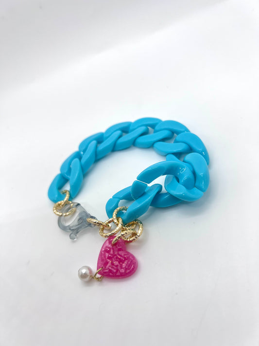 Blue Chain Bracelet