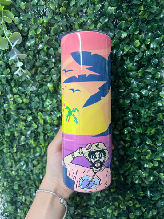 Bad Bunny Inspired Tumbler Cup